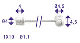 Skift indre kabel Elvedes 2250mm galvaniseret Ø1.1mm Shimano Huret N-Nipple og T-Nippel (på kort)