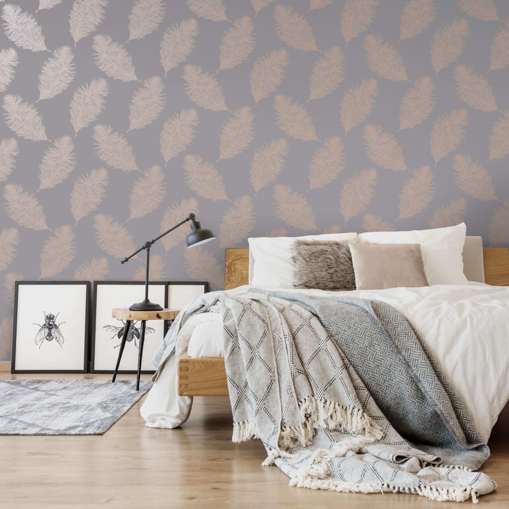 Fond d'écran de boues peintures néerlandaises fameuse gris et rosé doré de couleur dorée