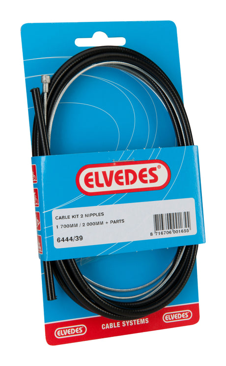 Elvedes Brake Cable Set Rear 6444 39 Universal 800 2250 mm Black