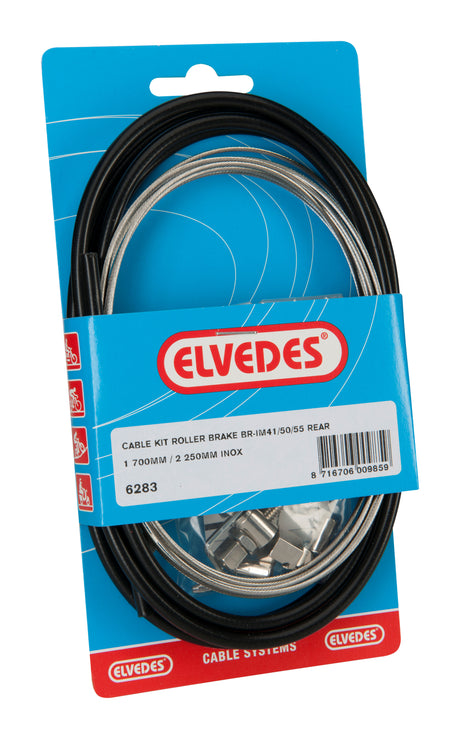 Elvedes Rollerbrake Cable kit BR-IM41 50 53 1700mm 2250mm stainless steel black (on map)