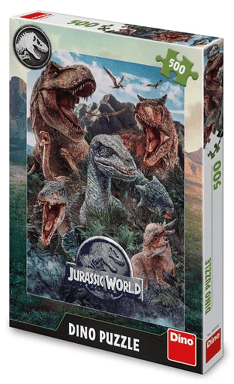 Puzzle Dinotoys des dinosaures de Jurassic World - 500 pièces