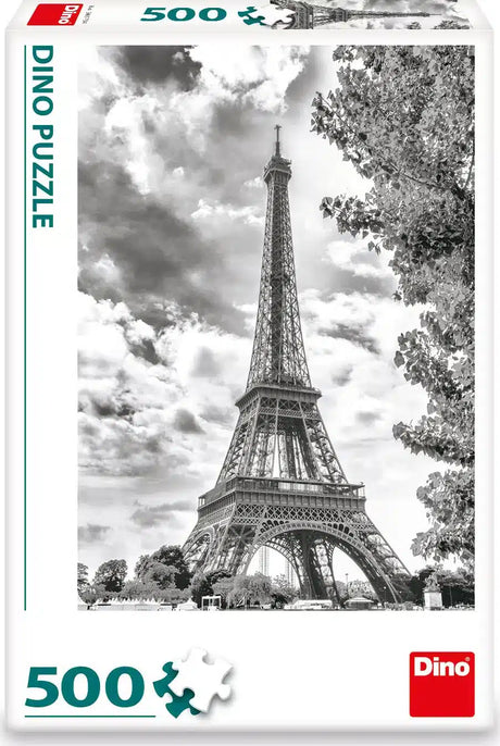 Dinotoys puzzle dinosaure noir et blanc Tour Eiffel Paris - 500 pièces