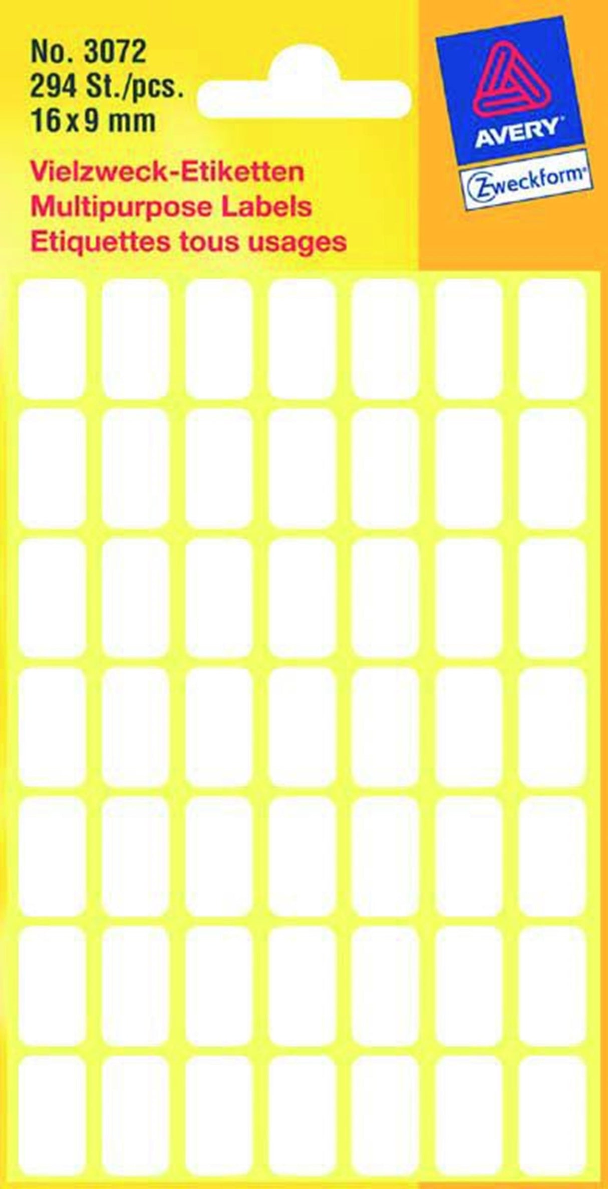 Etiquette blanche 16x9mm paquet de 10 pièces