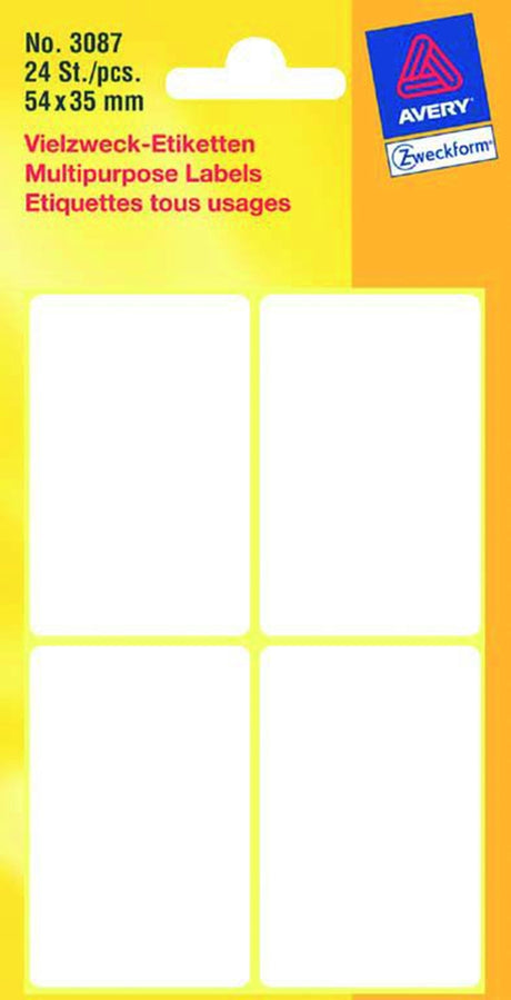 Étiquette Kangaro blanche 54x35mm paquet de 10 pièces