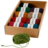 Creativ company chanvre naturel, épaisseur 1-2 mm, différentes couleurs, 10x30 m 1 carton