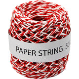 Cordon de papier Creativ company, épaisseur 1 mm, rouge blanc, 50 m 1 rouleau