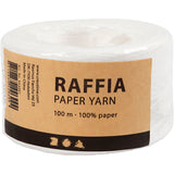 Creativ Company Paper Raffia Yarn White, 100m