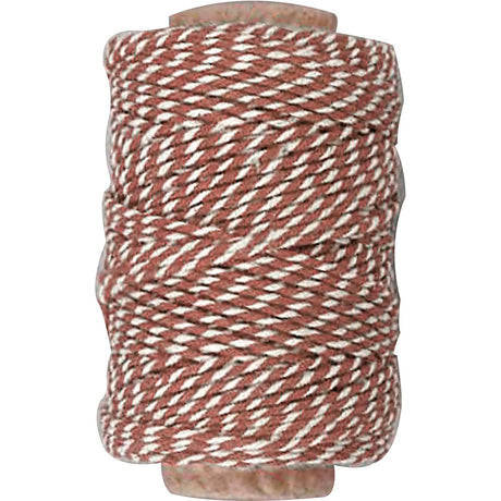 Crétiv Company Cotton Cord Brown White, 50m