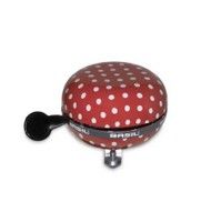 Polkadot di basilico - campana di bicicletta - 80 mm - bianco rosso