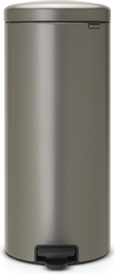 Poubelle à pédale Brabantia 30 litres avec seau intérieur en plastique platine