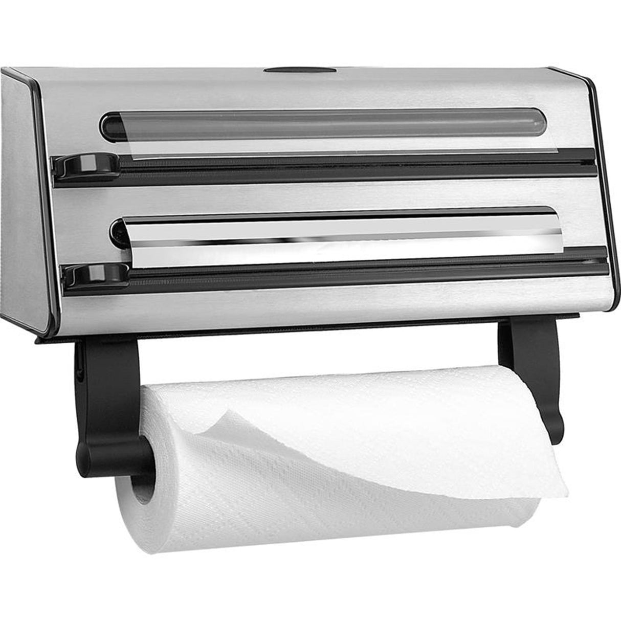 Emsa Contura porte-rouleau de cuisine 3 pièces en acier inoxydable