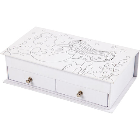 Société créative https: www.ccobby.nl boîte à bijoux-taille-18x10-5x5-cm-blanc-1-pièce
