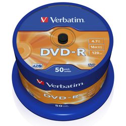 Broche DVD-R 4,7 Go verbatim 16x 50 pièces