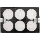 Creativ company décorations à suspendre, dim. 7x7 cm, épaisseur 0,6 cm, blanc, 6 pièces 1 boîte