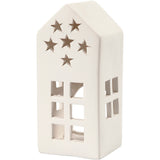 Photophore Creativ company, h: 16 cm, dimensions 7x7 cm, blanc, 8 pièces 1 boîte