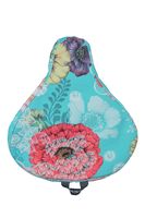 Basil Bloom Field Saddle Cover Blue