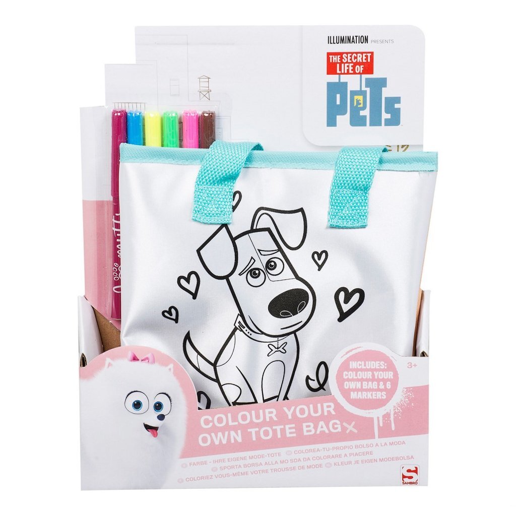 Sambro the Secret Live eller Pets Color Your Own Bag + 6 Markers