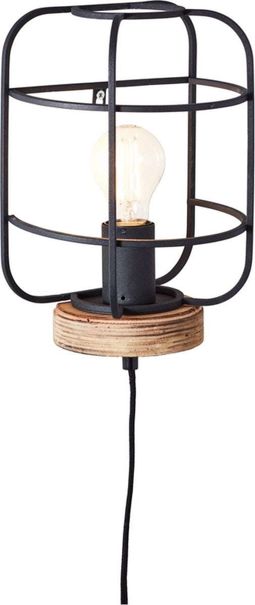 Brilliant Gwen - applique - E27 max 1x52W - noir