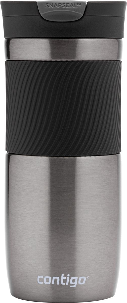 Contigo byron snapseal tasse thermos - bronze à canon - tasse isotherme en acier inoxydable, tasse à café à emporter, étanche, garde au chaud jusqu'à 7 heures, couvercle sans BPA lavable au lave-vaisselle, 470 ml
