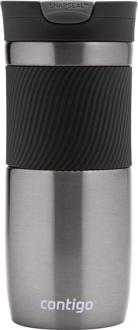 Contigo byron snapseal tasse thermos - bronze à canon - tasse isotherme en acier inoxydable, tasse à café à emporter, étanche, garde au chaud jusqu'à 7 heures, couvercle sans BPA lavable au lave-vaisselle, 470 ml