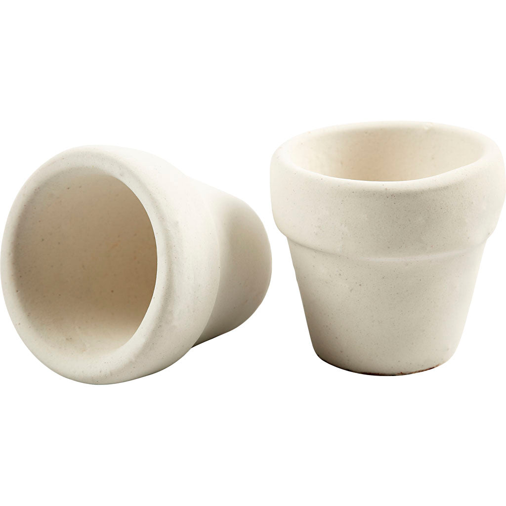 Pot de fleur Creativ company, h : 4,6 cm, d 5,2 cm, blanc, 48 pièces 1 boîte