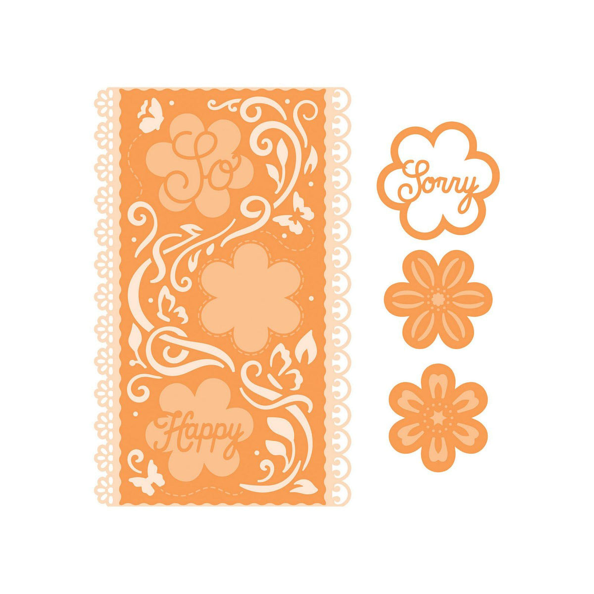 Tonic Studios • Ensemble de mini matrices fines, fleurs funky