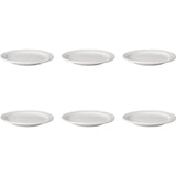 Assiette mammouth blanche plate 21 cm bord étroit budgetline (6 pièces)