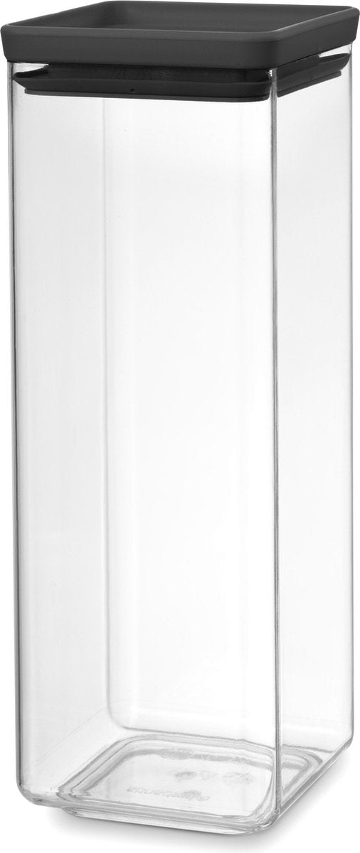 Conteneur de conservation Brabantia savoureux+ - empilable - 2,5 l - gris foncé
