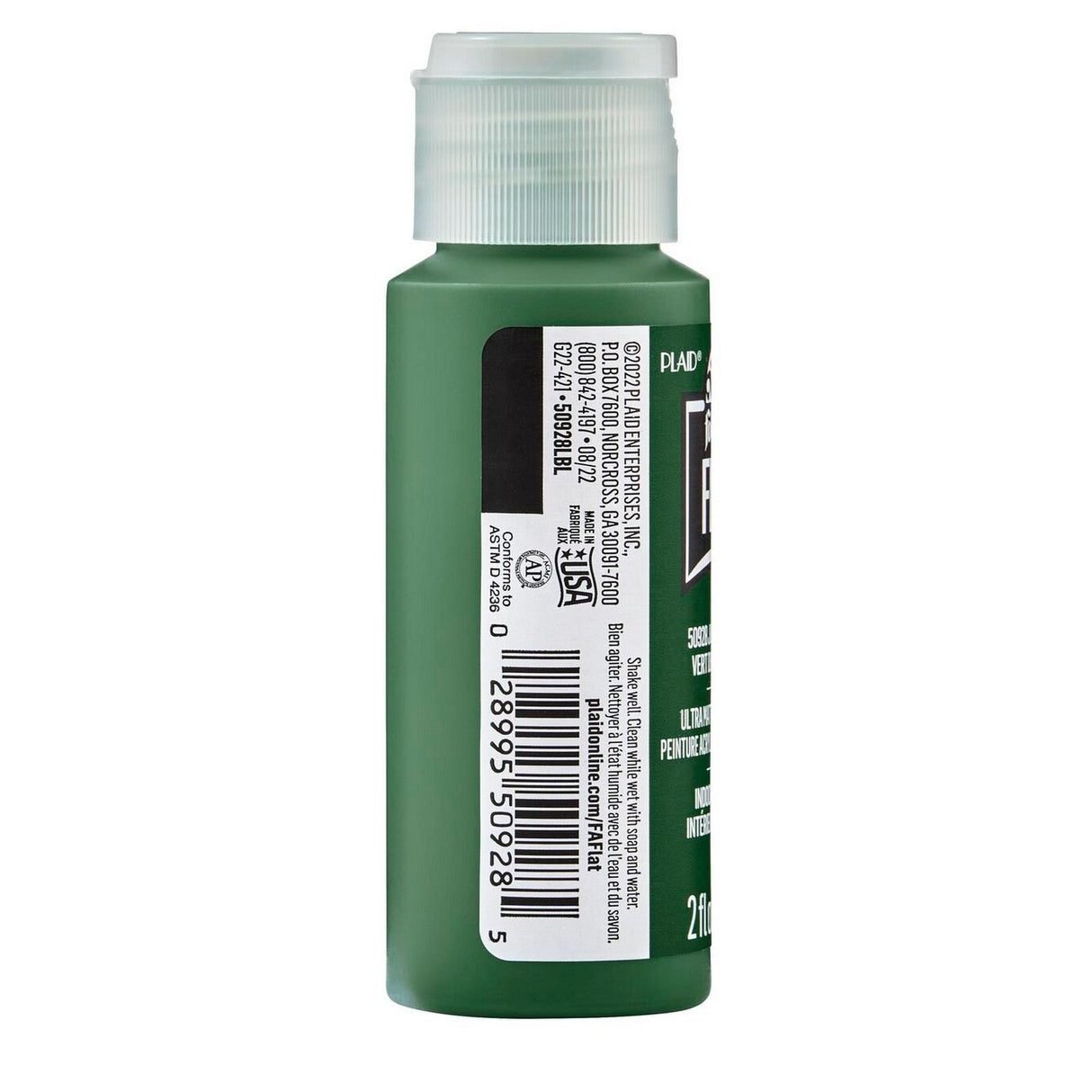 Folkart • peinture acrylique mate ultra mate vert jungle 59ml