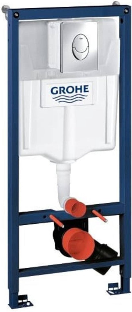 Ensemble 3 en 1 Grohe rapid SL pour toilettes suspendues - 1,13 m - incl. kit de montage mural - avec plaque de contrôle d'air chromée