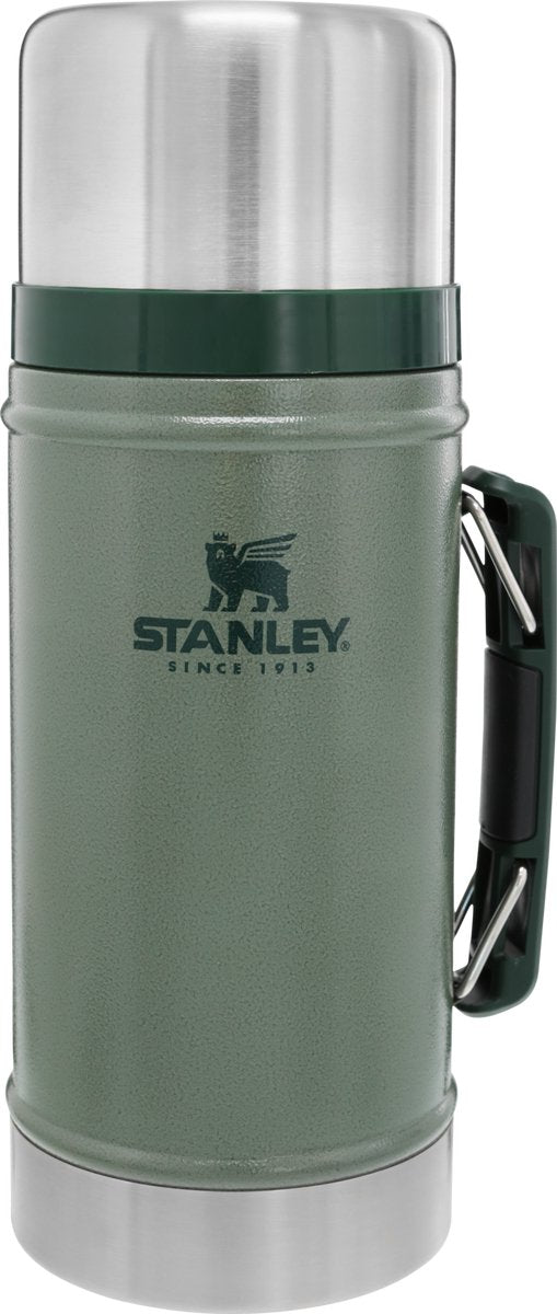 Pot alimentaire Stanley classic légendaire 0,94 l - boîte à lunch thermos garde au chaud pendant 20 heures - le couvercle sert de bol - récipient alimentaire étanche - sans BPA - passe au lave-vaisselle - vert martelé