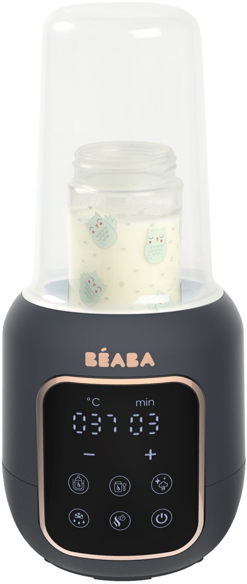 Béaba chauffe-biberon multi lait - 5 en 1 - chauffe-stérilisateur - écran tactile - gris
