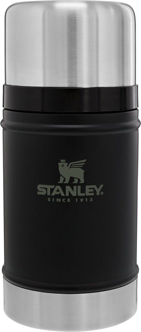 Pot alimentaire Stanley classic légendaire 0,7 l - boîte à lunch thermos garde au chaud pendant 15 heures - le couvercle sert de bol - récipient alimentaire étanche - sans BPA - passe au lave-vaisselle - noir mat