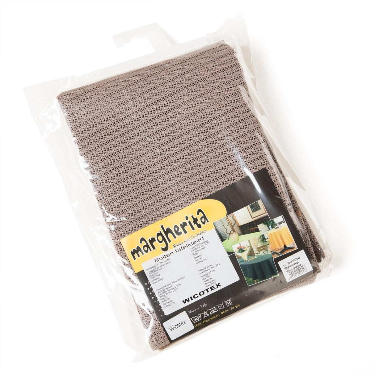 Wicotex nappe margherita 160cm ronde taupe