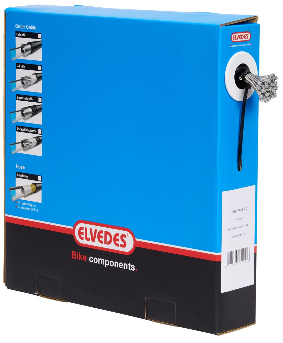 Elvedes Switch Inner Cable Rustfrit Steel 3M Nippel 4x4 Box (50)