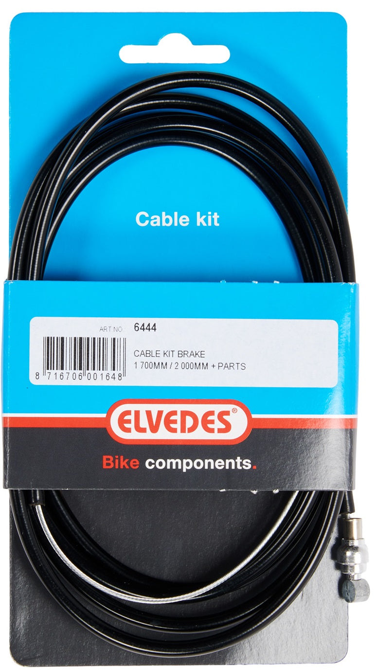 Elvedes Brake Cable Set Rear 6444 Universal 1800 2000 mm Black