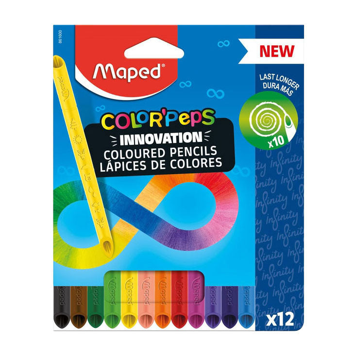 Maped crayons de couleur colorpeps 12 pièces