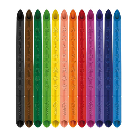Crayon de couleur Quantore maped color peps infinity, ensemble de 12 couleurs