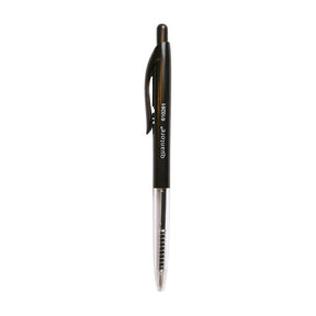 Stylo bille Quantore bouton poussoir noir moyen
