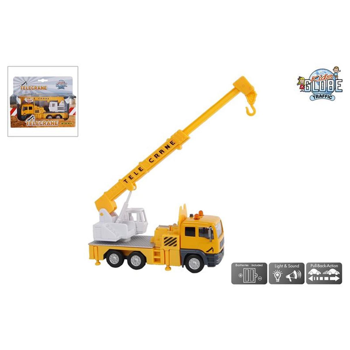 Grue globe pour enfants qui lance avec lumière et son 15 cm