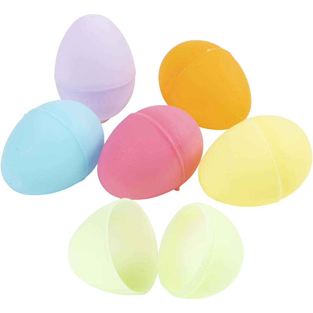 Oeufs en plastique colorés, 24e.