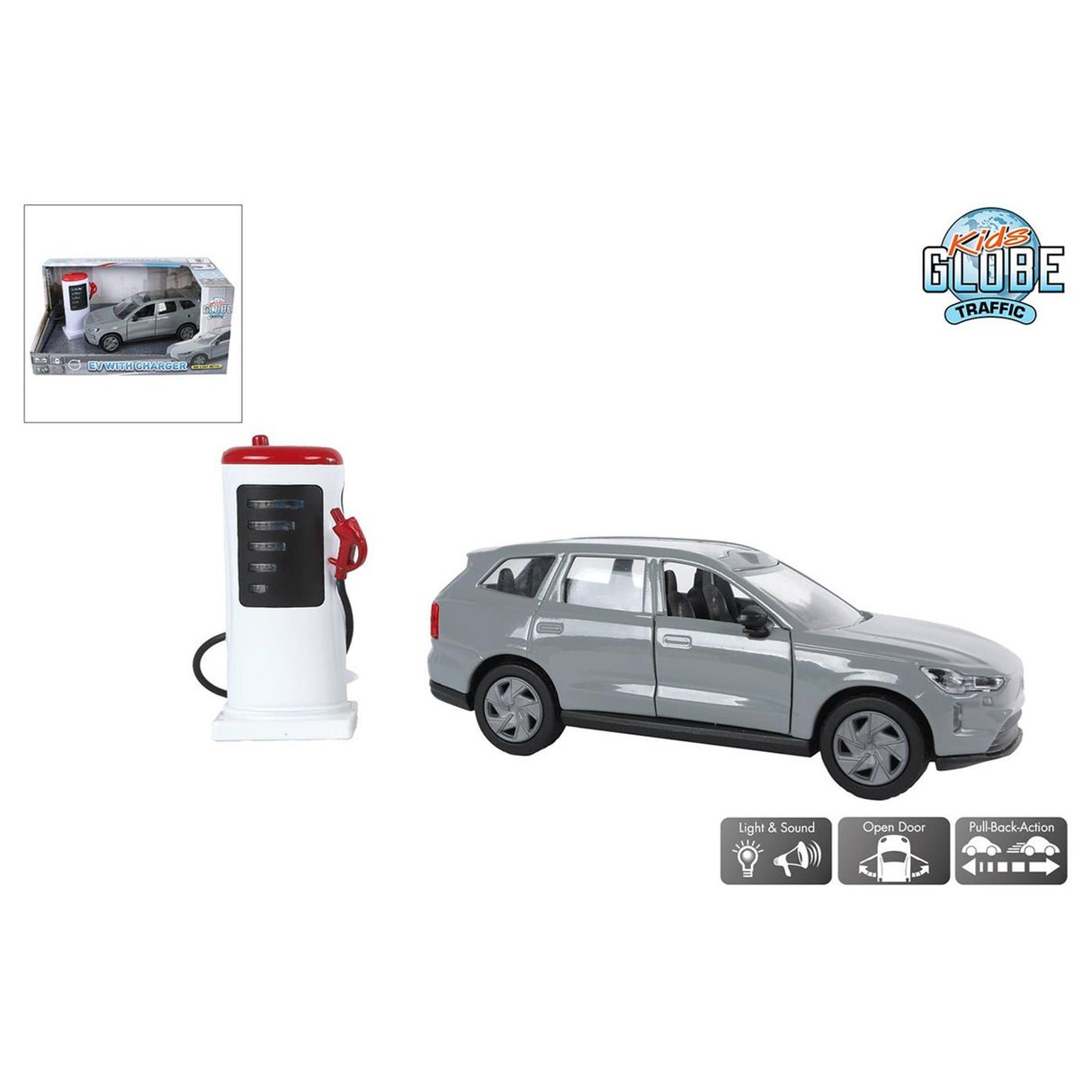 Globe enfant volvo ex90 avec station de recharge
