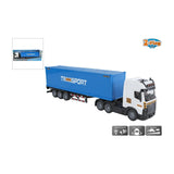 Camion 2 jeux avec semi-remorque à friction lumineuse et sonore 38cm