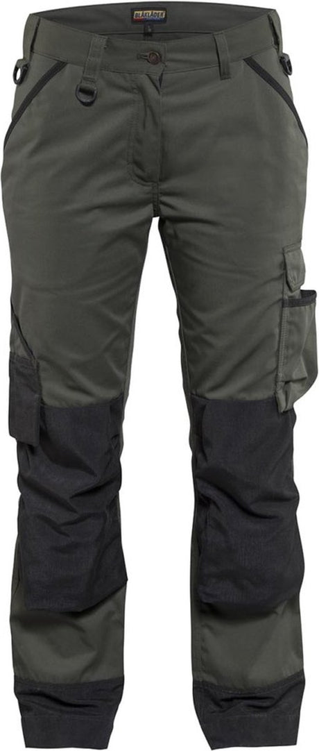 Blåkläder blaklader pantalon de travail de jardin pour femme 7154-1835 - vert armée noir - c42