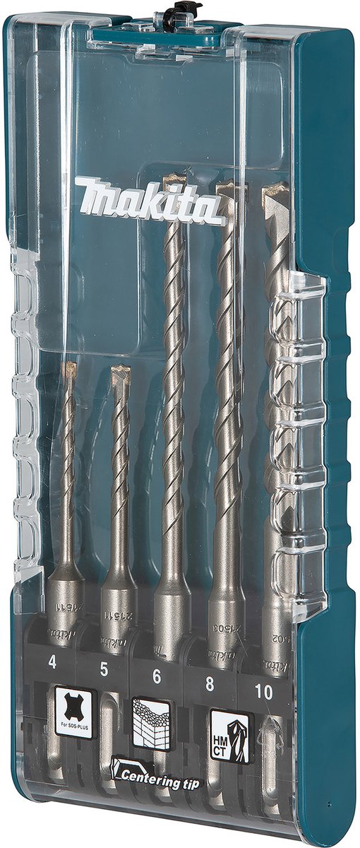 Makita sds-plus jeu de forets à béton 5 pièces ø 4 - 10 mm - e-15718