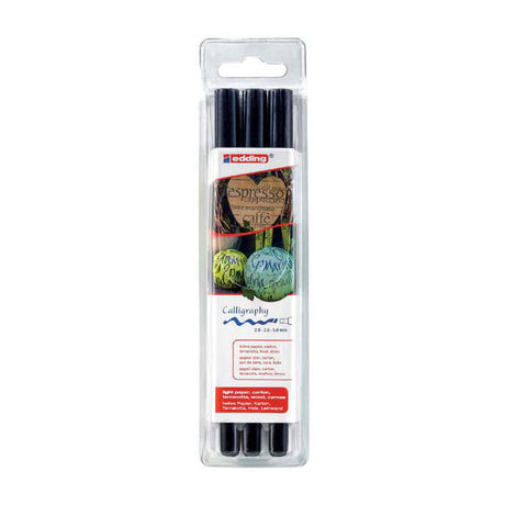 Stylo de calligraphie Quantore noir, 3 pcs.