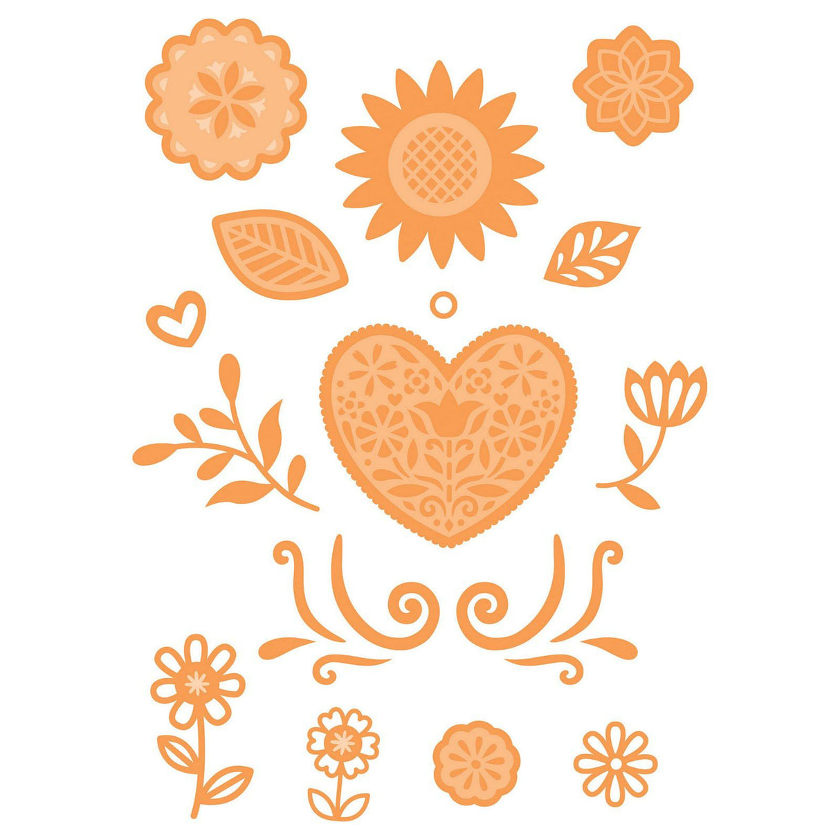 Tonic studios • die set folksy floral embellishment