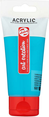 Talens art création peinture acrylique tube 75ml vert turquoise 661