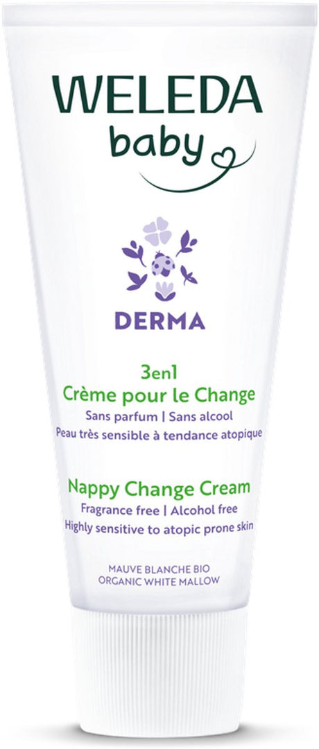 Weleda baby derma baume fesses 3 en 1 - pommade fesses - réduit les rougeurs restaure la peau irritée - protège de l'humidité - ingrédients 100% naturels - 50 ml