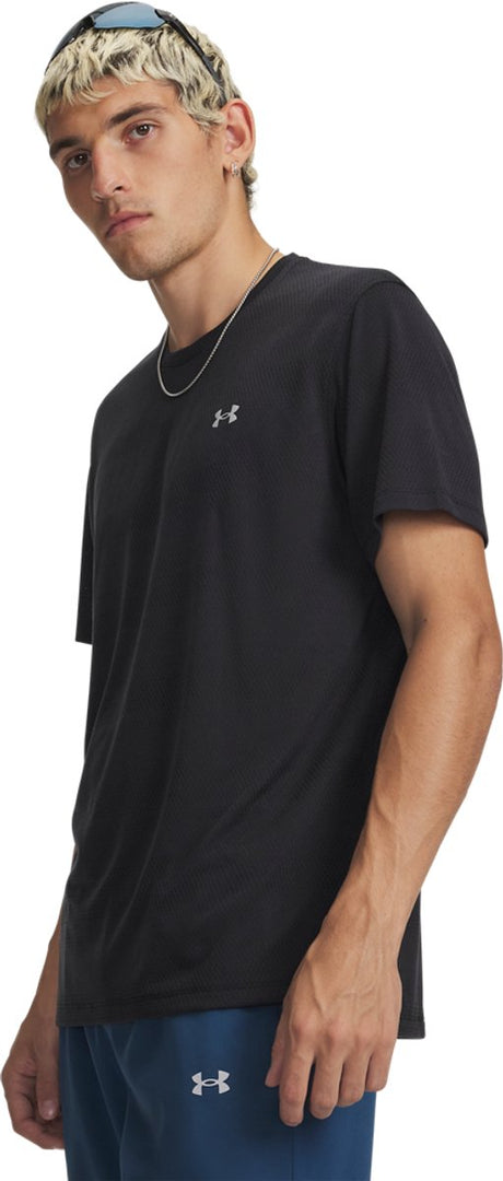 Under Armour UA Velociti SS-BLK chemise de sport homme - noir - réfléchissant